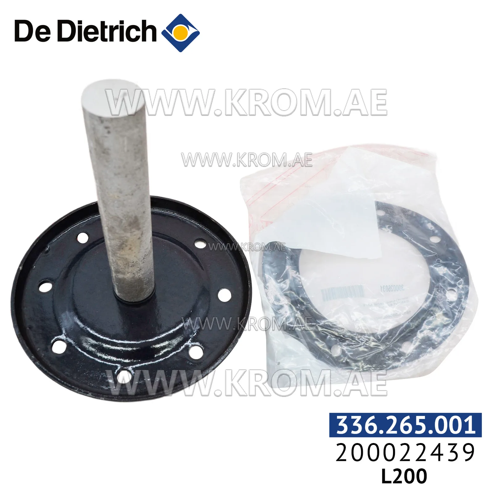 De Dietrich 200022439 complete side inspection hatch with anode, gaskets and screws